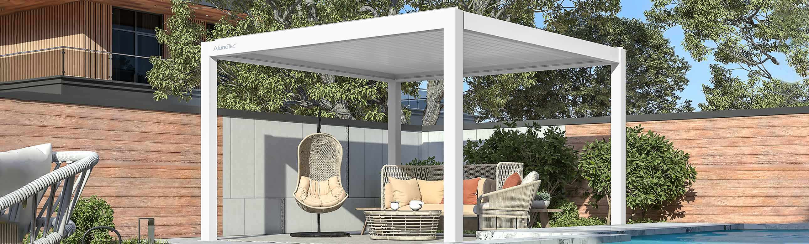 alunotec backyard makeover pergola