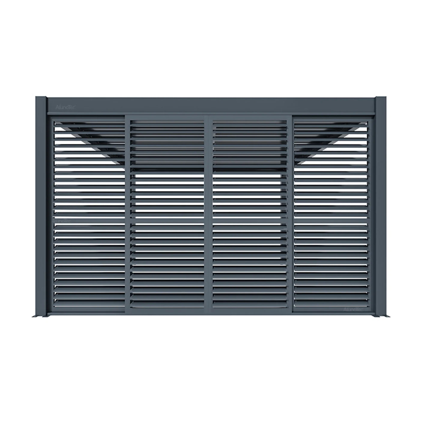 alunotec grey pergola shutter