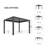 alunotec pergola pergo v size options