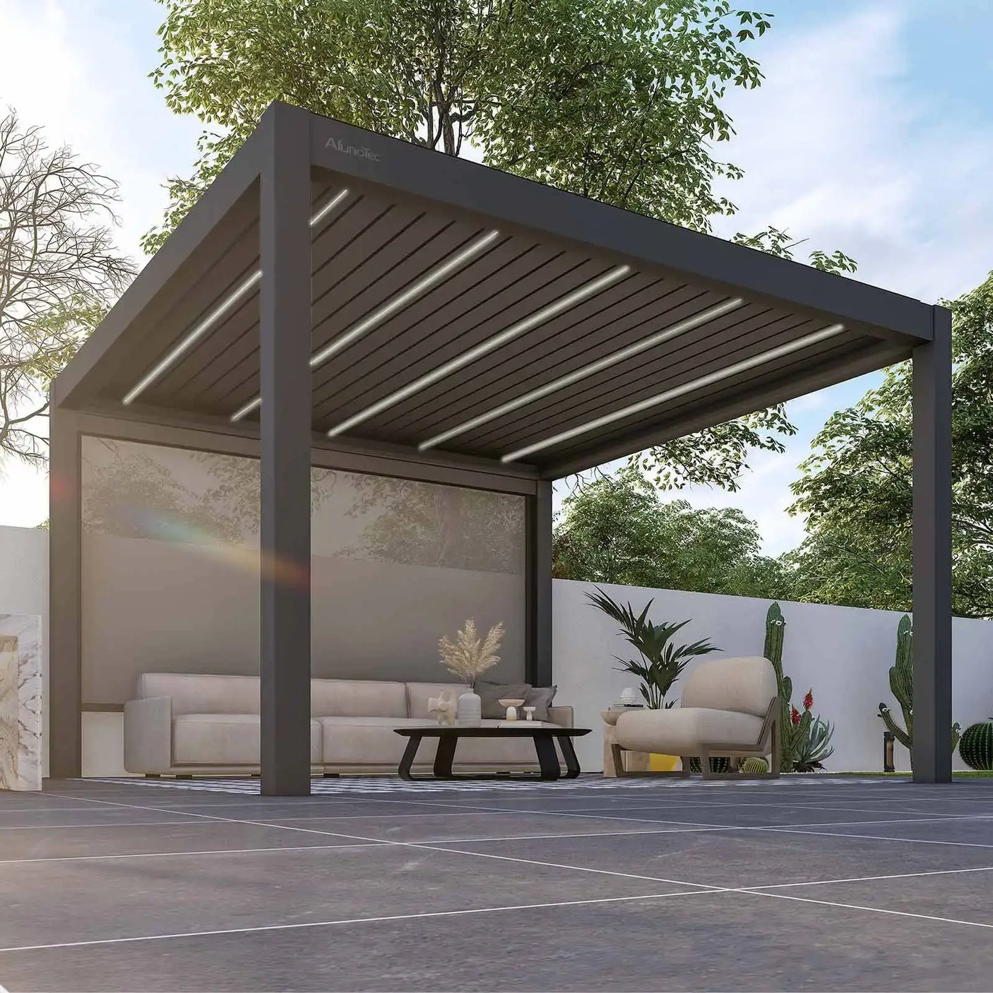 patio outdoor alunotec pergola pergo m6